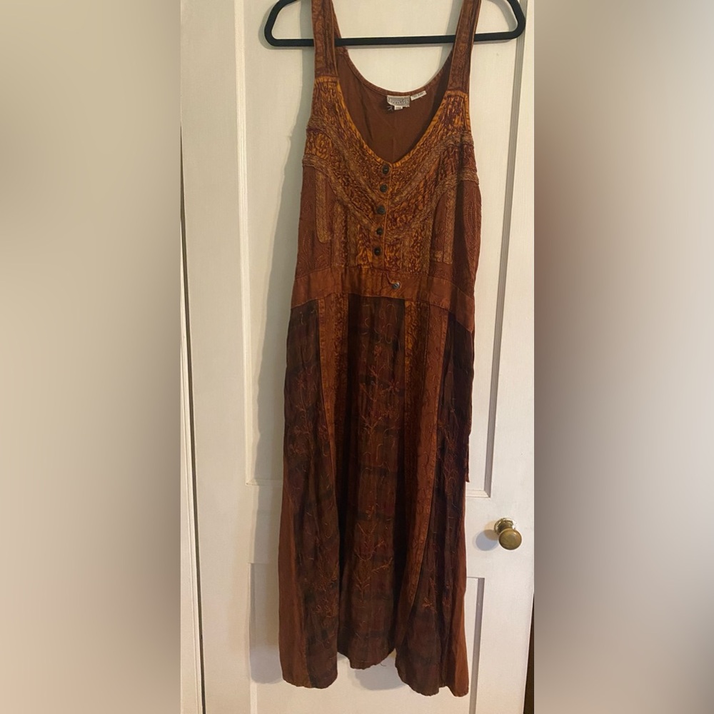 Bohemian Patchwork Sleeveless Dress - Picture 3 of 13